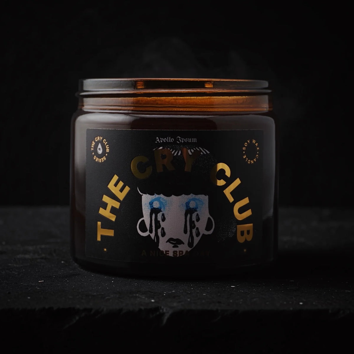 The Cry Club scented candle by Apollo Ipsum