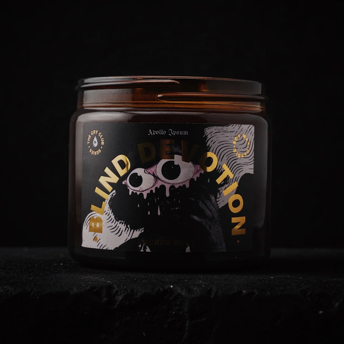 Blind Devotion scented candle by Apollo Ipsum