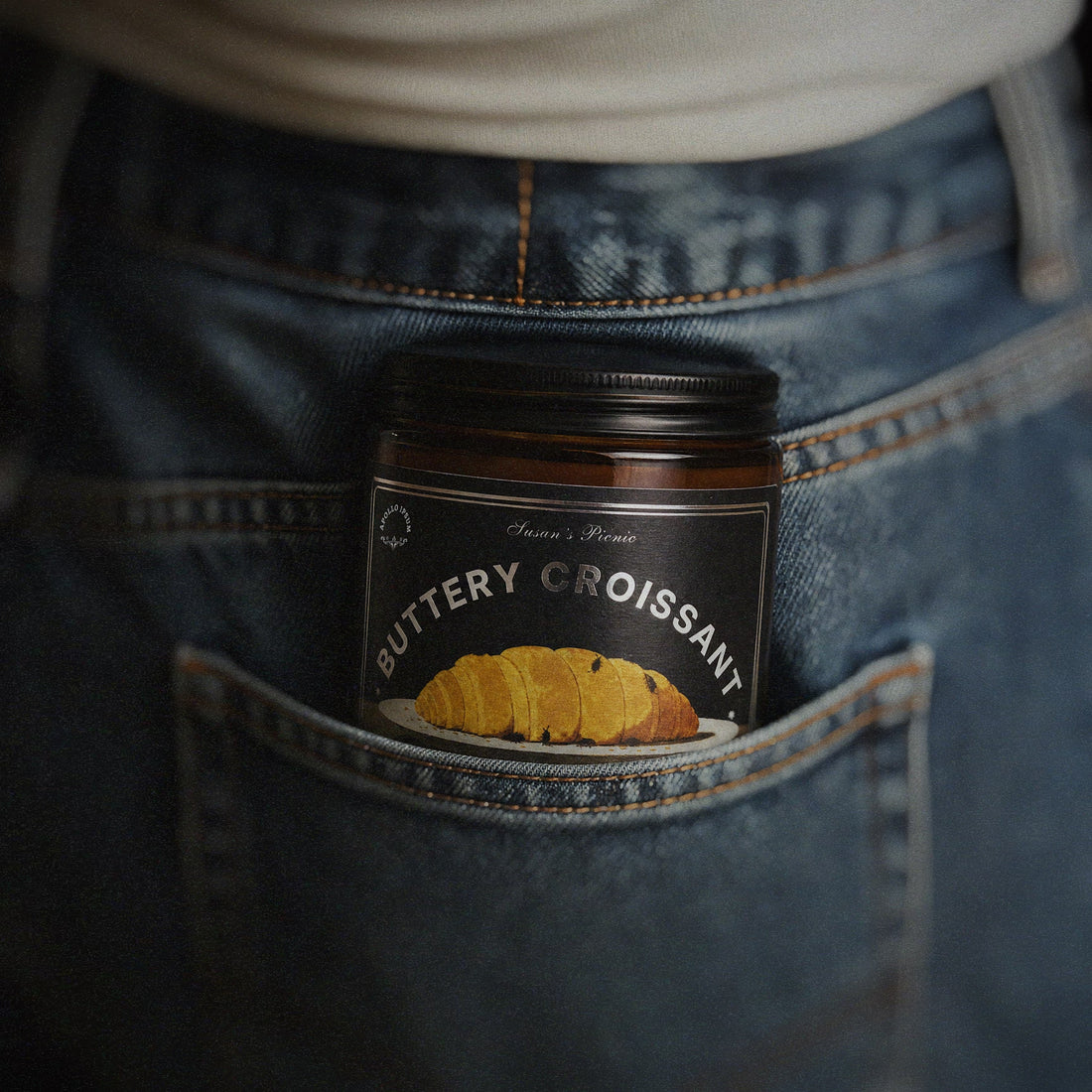 Buttery Croissant scented candle by Apollo Ipsum