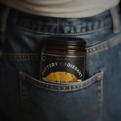 Buttery Croissant scented candle by Apollo Ipsum