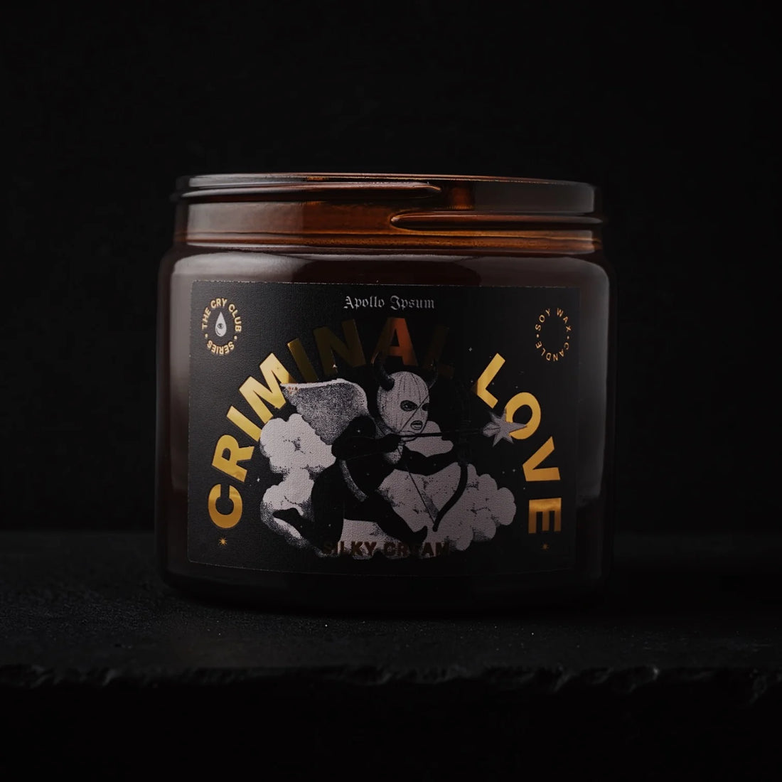 Criminal Love scented candle by Apollo Ipsum