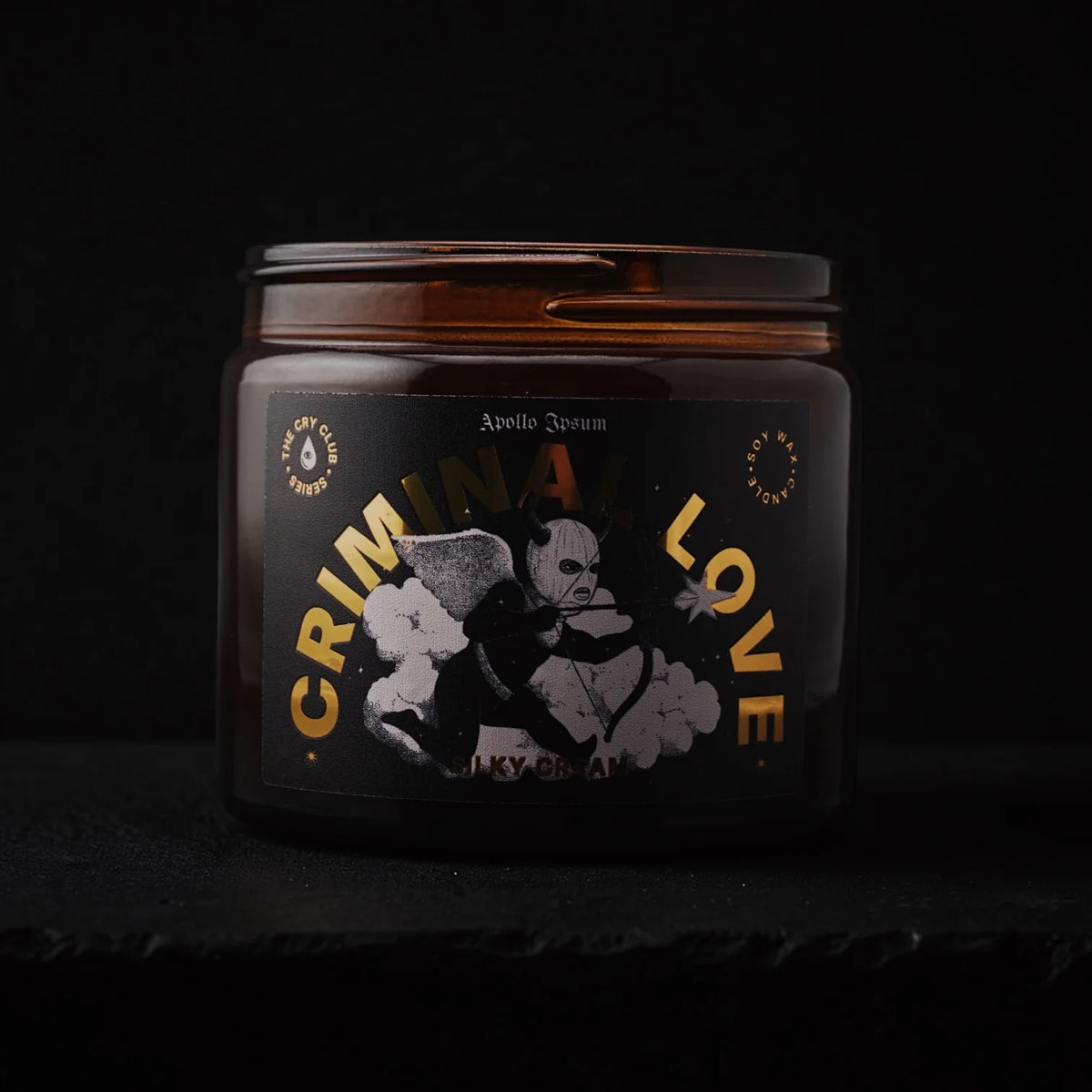 Criminal Love scented candle by Apollo Ipsum