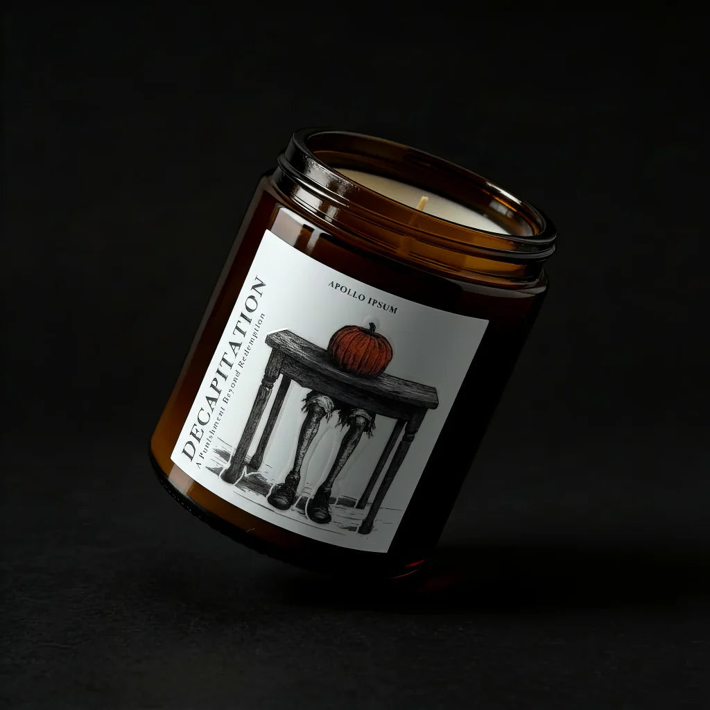 Decapitation scented candle by Apollo Ipsum