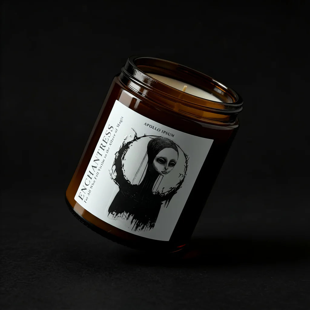 Enchantress scented candle by Apollo Ipsum