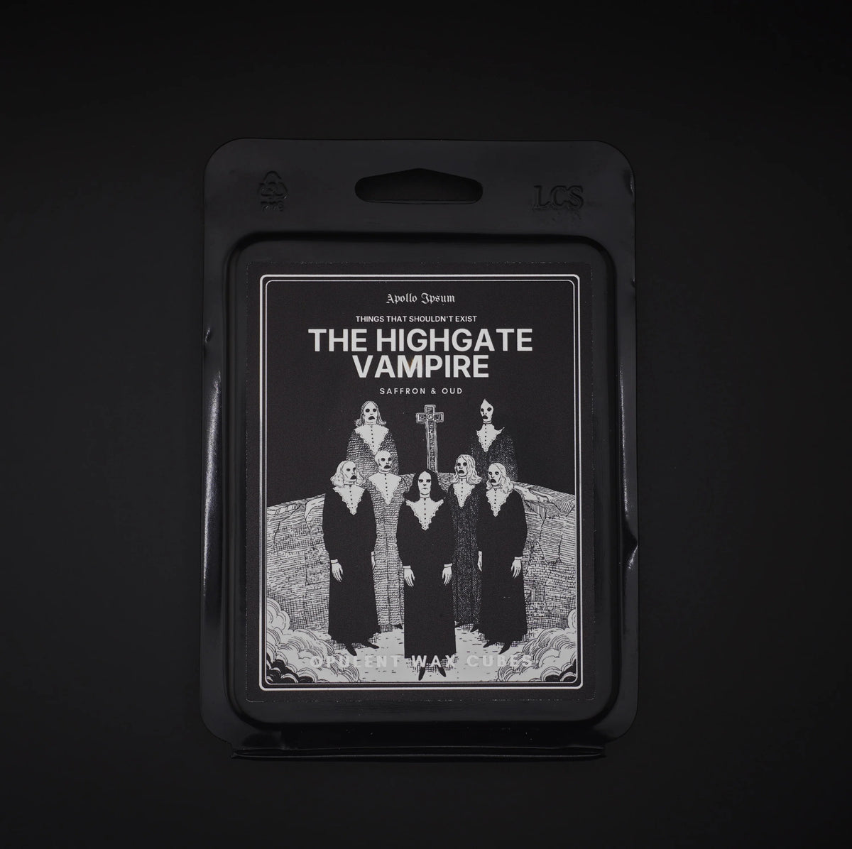The Highgate Vampire Opulent Wax Cubes soy wax melts by Apollo Ipsum