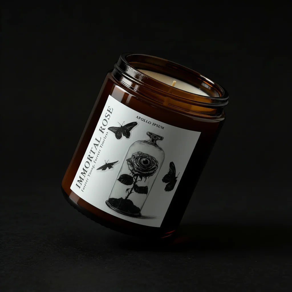 Immortal Rose scented candle by Apollo Ipsum