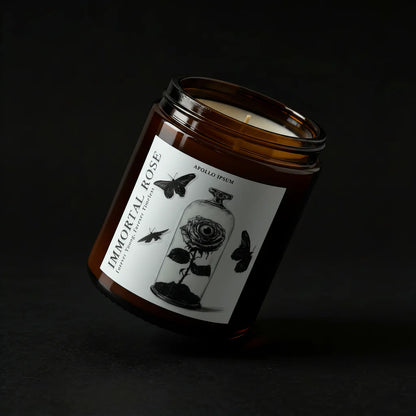 Immortal Rose scented candle by Apollo Ipsum
