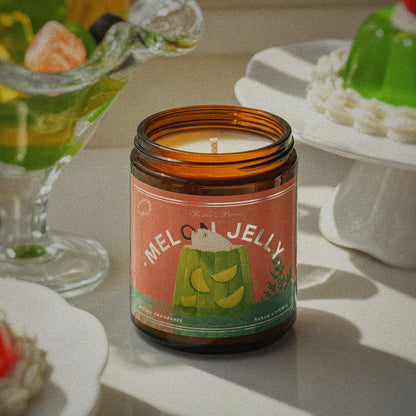 Melon Jelly scented candle by Apollo Ipsum