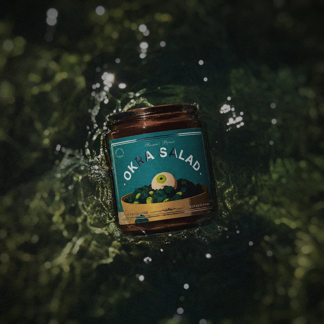 Okra Salad scented candle – product view 2