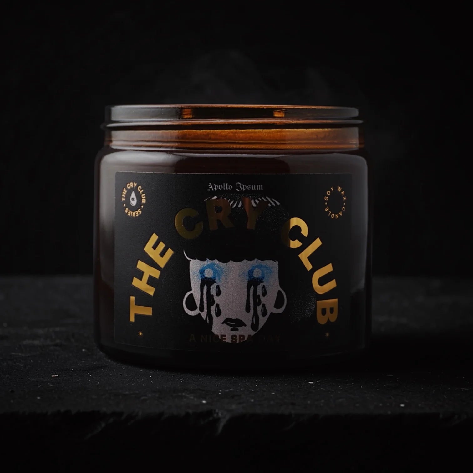 The Cry Club scented candle by Apollo Ipsum